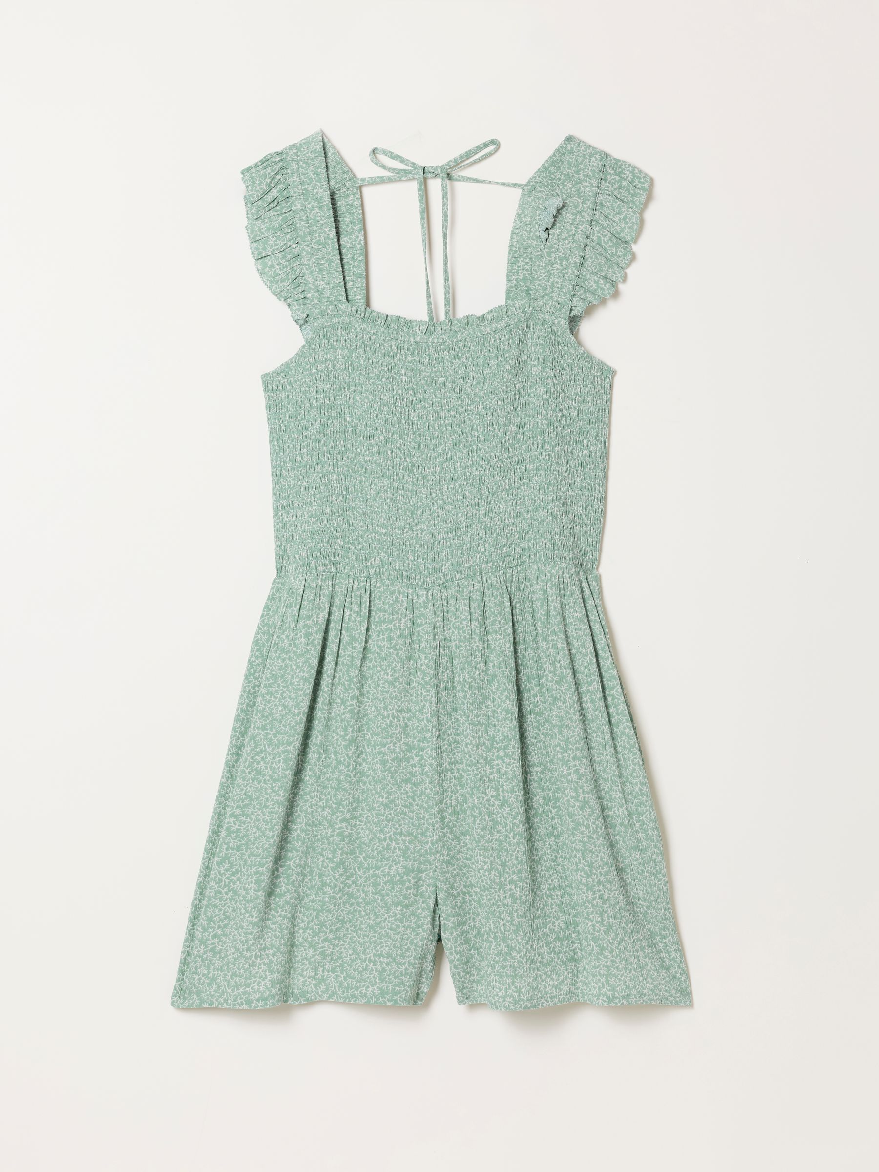FatFace Cheska Green Coral Texture Playsuit - Image 7 of 7